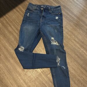 Old Navy Blue Skinny Jeans with Distressed Details